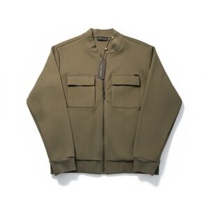 Elie Tahari Olive Men's Bomber Jacket